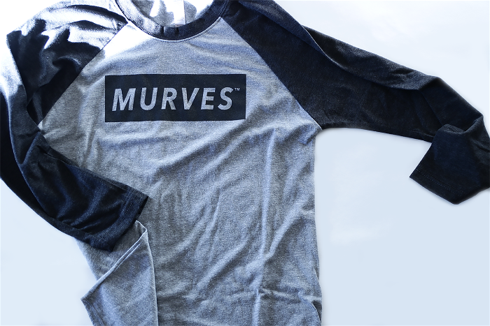 MURVES black/grey baseball tee (muscles & curves)